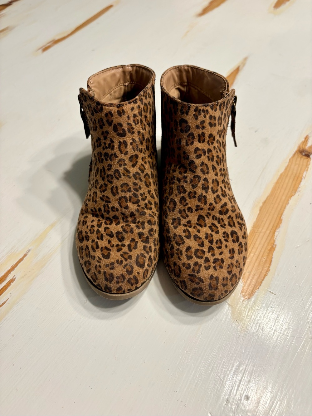 Cat & Jack Leopard Print Ankle Boots - Brown/Tan